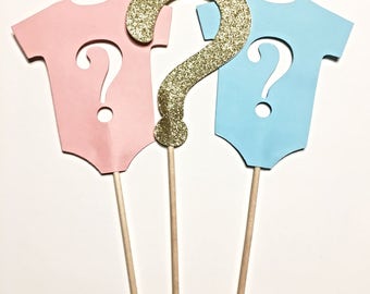 Gender reveal centerpiece. Gender reveal party. Gender reveal decorations. Boy or girl decor. Team boy or team girl. Gender reveal