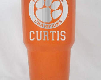20 30 oz Clemson Tigers 2016 2017 national Champs Championship custom personalized YETI