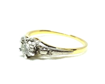 Antique Diamond Ring | Ring Size 6.5 | Art Deco Ring | 1920s Ring | Diamond Ring | 9ct Ring | Gold Ring | Engagement Ring | Diamond Ring