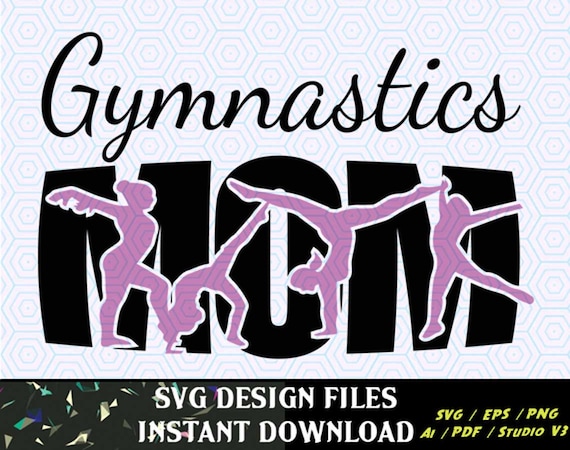 Download Gymnastics Mom SVG Knockout Design T Shirt Design SVG File