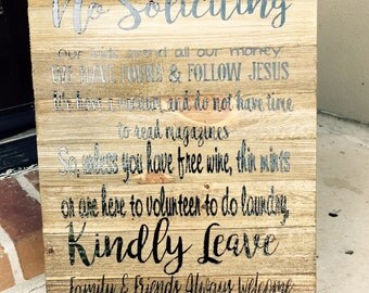 No Soliciting Door Sign