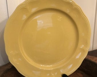Vintage Buttercup Federalist Ironstone 12 Inch Yellow Serving Platter or Cake Plate | Made in Japan