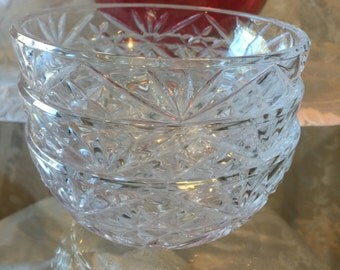 Vintage Crystal Bowls, Crystal Bowl Set of Three
