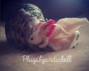 Handmade necklace axolotl