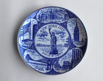 Vintage New York City Souvenir Plate Made by Lang Craft Japan