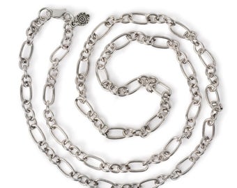 Large Link Chain 24" Necklace - Silver