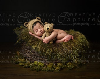 Newborn Digital backdrop / background / Newborn prop nest