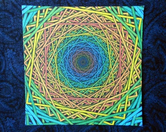 Blotter Art "Plexus" Perforated Print Paper Psychedelic Acid Art Collection