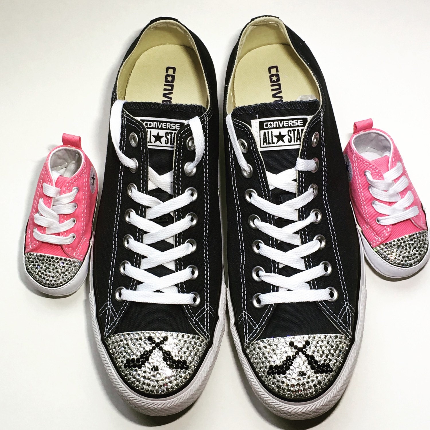 Baseball Shoes. Custom Converse Bling. Women's Low by TrickedKicks