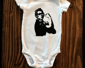 We Can Do It Rosie the Riveter Bodysuit - Feminist Baby - Baby Girl - Girl Power - Baby Shower Gift