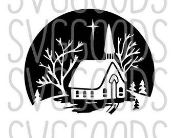 Christmas SVG, Ornament SVG, church SVG, nativity svg, snow svg, christian svg, vintage svg, cut file, commercial svg, cricut, svg file