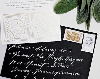Custom Envelope Calligraphy : Nikki Style