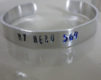 Police bracelet Firefighters Bracelet Thin blue line bracelet thin red line bracelet metal stamped bracelet slim bracelet lollypop font