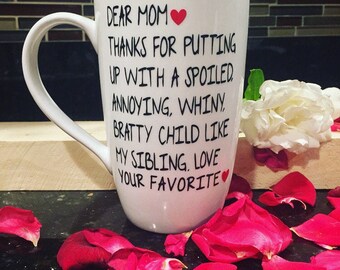 Mother's Day coffee mug // 16oz tall latte mug