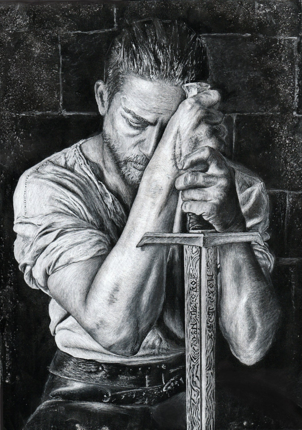 King Arthur Legend of the Sword Original drawing King Arthur