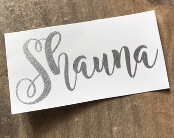 Name Glitter Decal Sticker / Glitter Name Decal / Custom Name / Name Sticker / Personalized Decal / Yeti Decal / Glitter Name