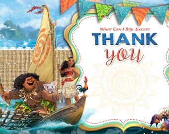 Moana thank you | Etsy