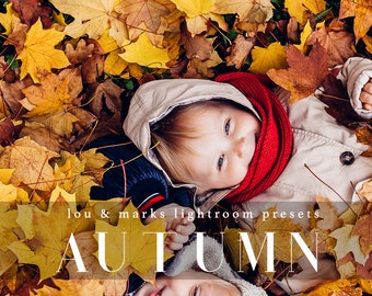 32 Autumn Glow Lightroom Presets Professional Photo Editing for Portraits, Newborns, Weddings By LouMarksPhoto
