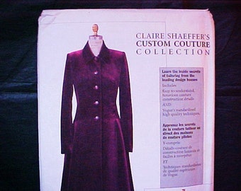 Vogue 7634 Claire Shaeffer Coat Pattern Custom Couture Collection Size 12 14 16 UNCUT