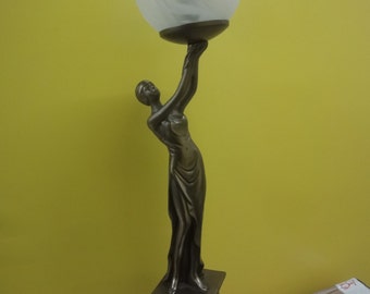 Art Deco style lady table lamp H: 60 cm 220/240v