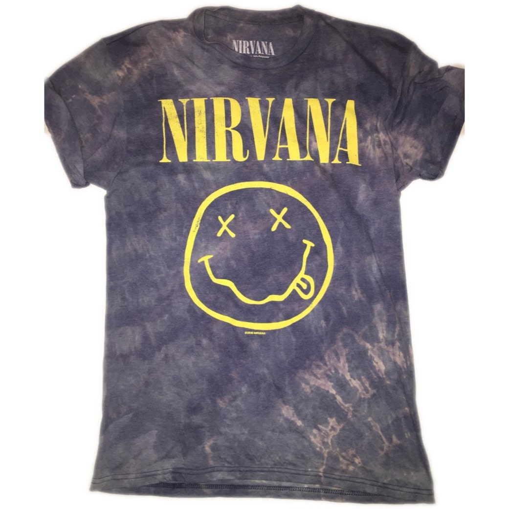 Hand Bleached Nirvana Band TeeVintage inspired Rock Shirt.