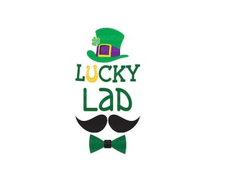 Lucky Lad boys St patricks day SVG PNG DXF Digital file