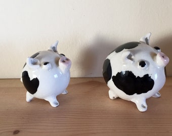 Perfect Pair of Perky Pottery Pigs