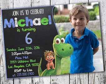 Good dinosaur Invitation, Good Dinosaur Birthday, The Good Dinosaur Birthday Party, The Good Dinosaur Birthday Party