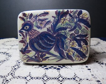 Mid Century Royal Copenhagen Aluminia Faience Lidded Box signed by Marianne Johnson Denmark