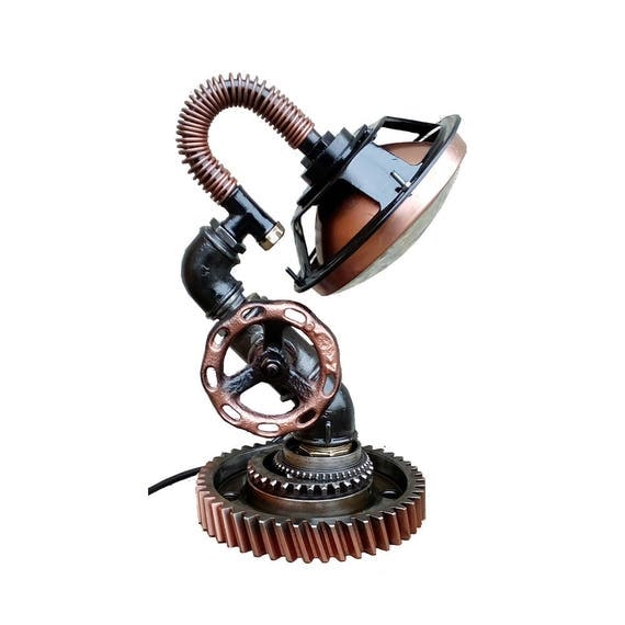 Industrial style lamps, Steampunk lamps for sale, Industrial style light bulbs, Living room table lamps, Industrial desk lamp by DesignerLight steampunk buy now online