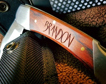 Custom Engraved Groomsmen Gift Pocket Knife, Groomsman Gift Personalized, For Him