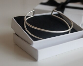 Silver Cuff Bracelet, Cuff Bangle, Simple Cuff Bangle, Open Bangle, Adjustable Bangle, Silver Bangle, Eco Silver, Silver Jewelry