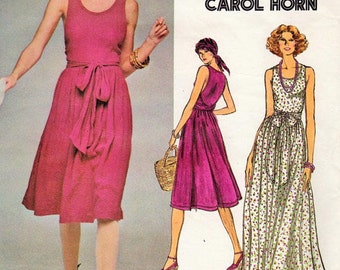 1976 Vintage VOGUE Sewing Pattern B36 DRESS (1689) By Carol Horn