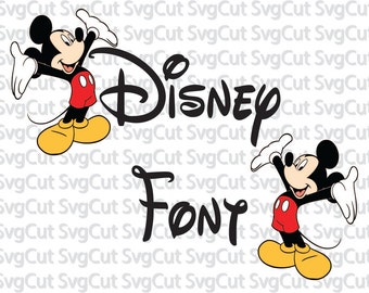 Disney Font SVG, Disney Letters Alphabet DXF, Disney Clipart font, Disney a-z, SVG Files for Silhouette Cameo or Cricut