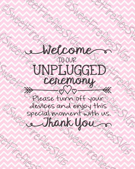 Free Free 158 Unplugged Wedding Sign Svg SVG PNG EPS DXF File