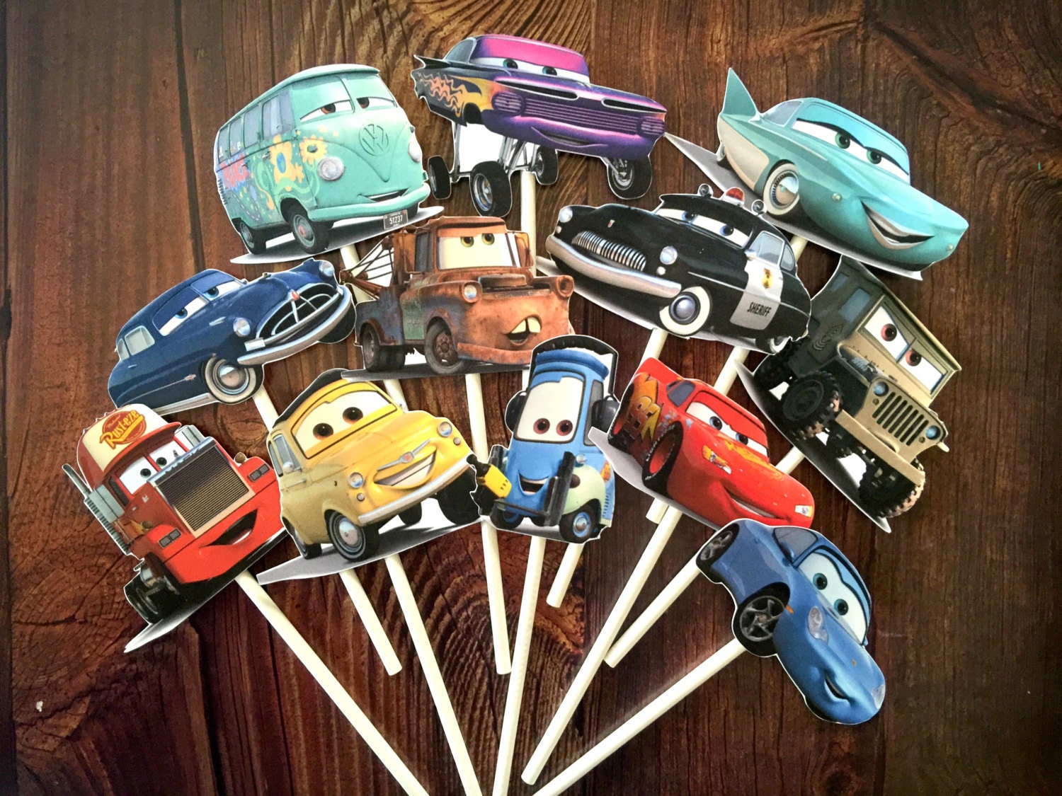 DISNEY CARS Cupcake Toppers Cake Toppers Die Cuts