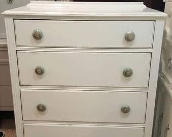 Shabby chic dresser vintage dresser distressed tall dresser