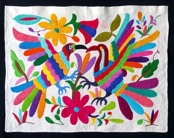 Nice Otomi embroidery Mexico. Mexican textile. Mexican folk