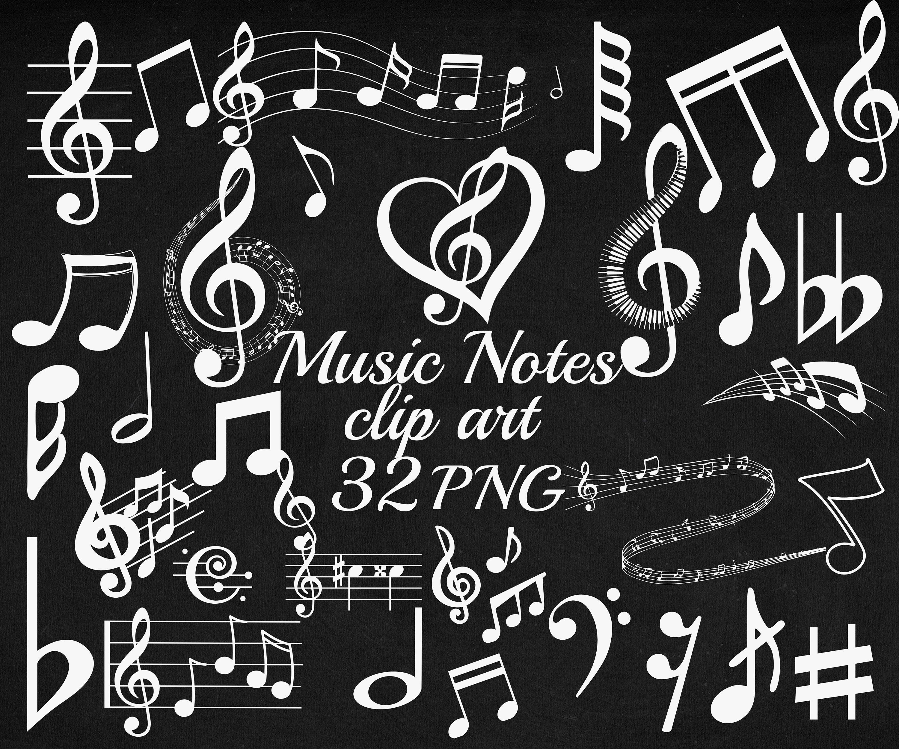 Chalkboard Music Notes Clipart MUSIC CLIP ART