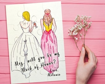 Maid of Honor Proposal Puzzle, Will You Be My Maid of Honor, Matron of Honor Proposal Puzzle, Will You Be My Bridesmaid Puzzle Jigsaw