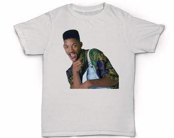 Will Smith T-shirt - Fresh Prince Of Bel-Air - 90's fashion - 80s hip hop rap old school DJ Jazzy Jeff Carlton dance overalls