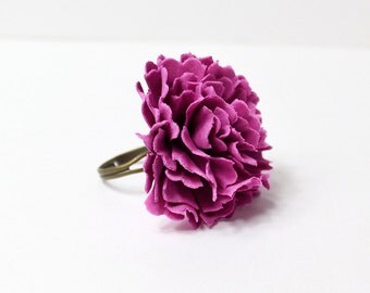 purple ring for women solitary ring gifts/for/girl purple jewelry gift/for/her purple flower ring summer ring gift/for/friend big ring A4