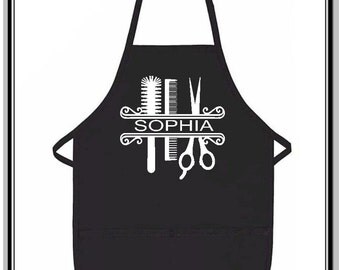 Custom Hair Dresser Beautician Apron/Hair dresser/Hair Stylist/apron/Hair Cutting/Beautician apron/work apron/Personalized Apron