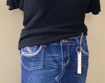 Upcycled Denim - Jean Skirt - Size 13/14