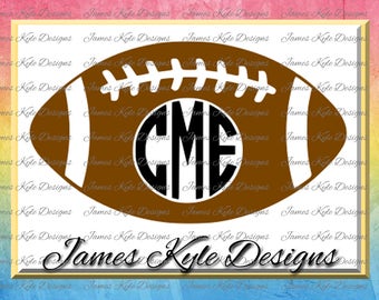 Football Monogram SVG, Football SVG, SVG Files, Sports Svg, Eps Files, Silhouette Files, Cricut Files