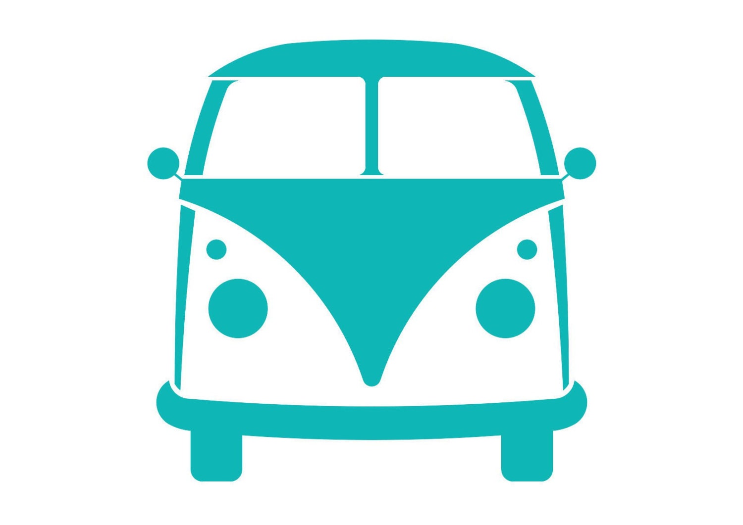 Wand Schablone Auto VW Bus Bulli Hippie Kindergarten Kinder