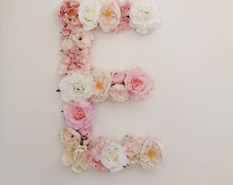 Flower Letter Floral Letter Pink Flowers Personalised Wall