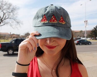 Tri Delta Foodie Hat, Custom Hats, Pizza Hats, Delta Delta Delta Hat, Foodie
