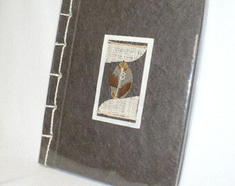 Handmade paper journal, handmade paper and decorated cover