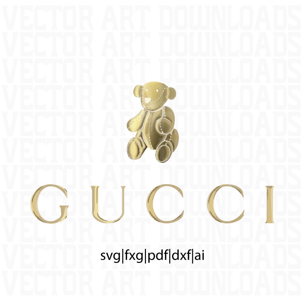 Download Gucci Bear Logo Inspired Vector Art svg dxf fxg pdf eps file